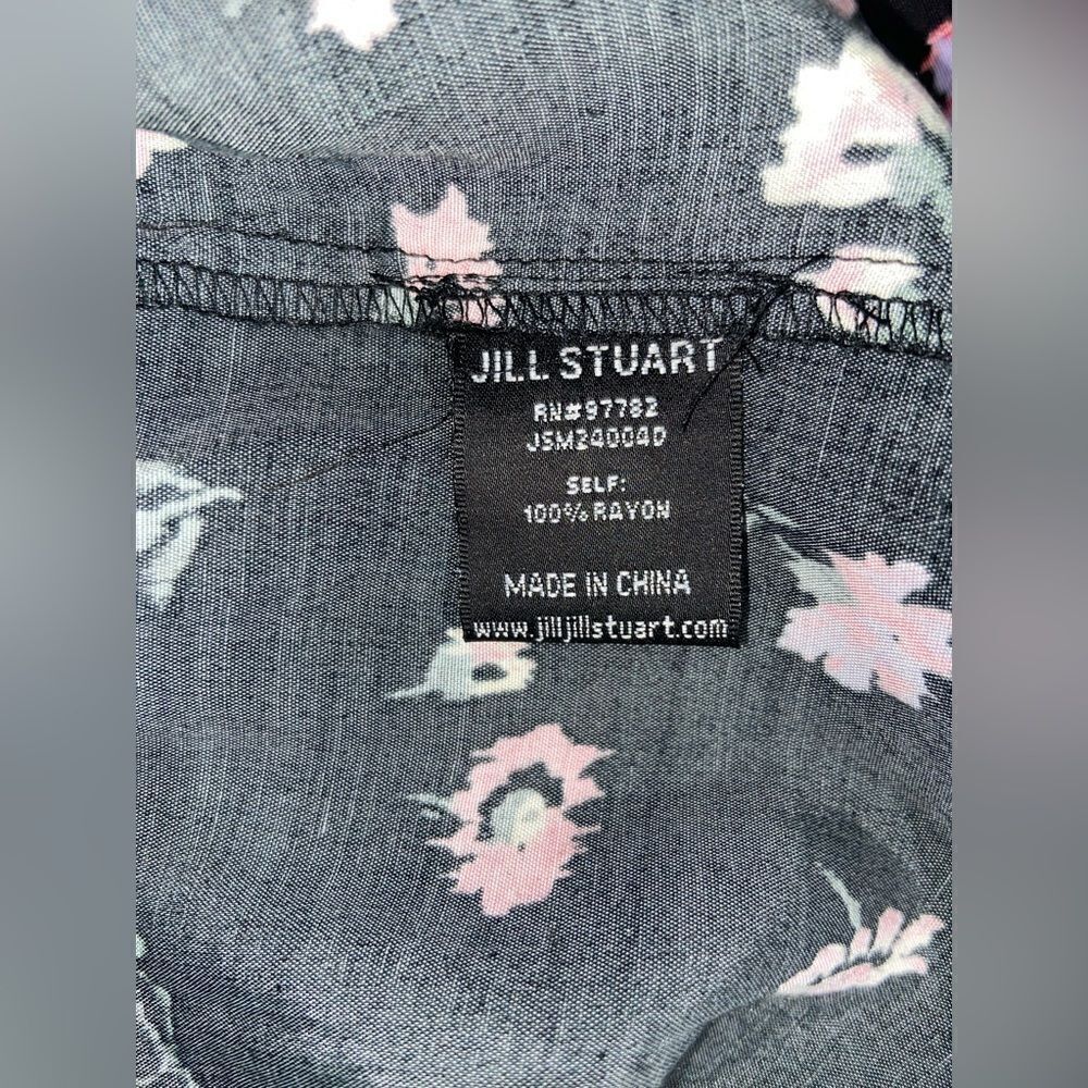 Jill Stuart Printed Ruffled Shirtdress floral Boho size Medium - Picture 7 of 8